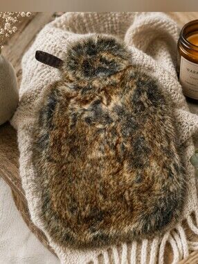 Restoration Hardware Luxe Faux Fur Warming Bottle 14" x 9" RH Premium Cover
